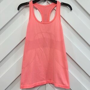 Lululemon Swiftly Tech Racerback Tank Top Size 8 In Heathered Grapefruit